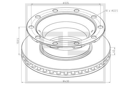 PE AUTOMOTIVE Тормозной диск 046.384-00A